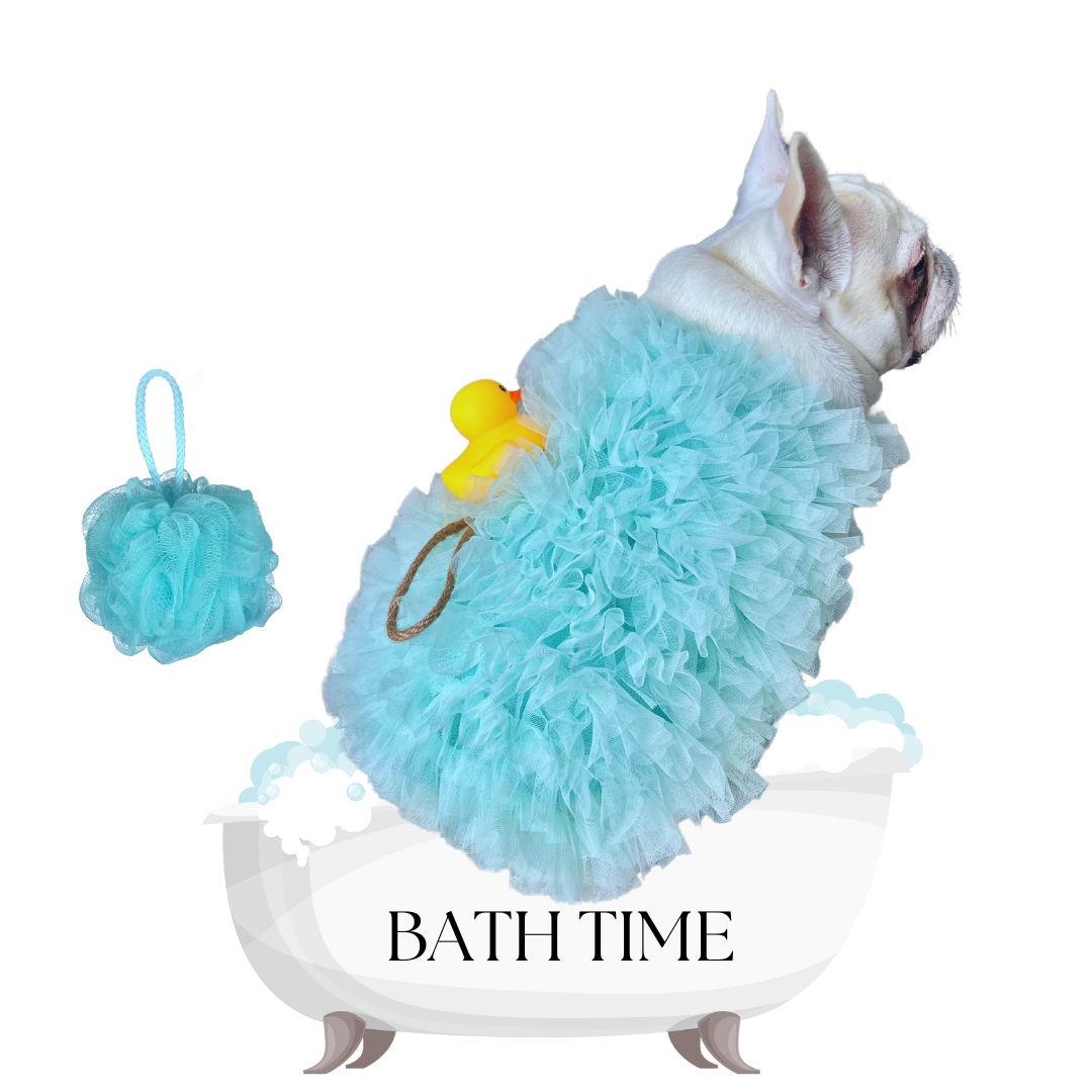 Bath Time Loofah Shower Puff Pet Dog Cat Costume