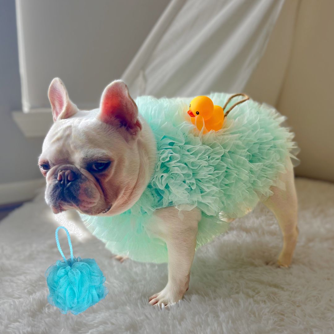 Bath Time Loofah Shower Puff Pet Dog Cat Costume