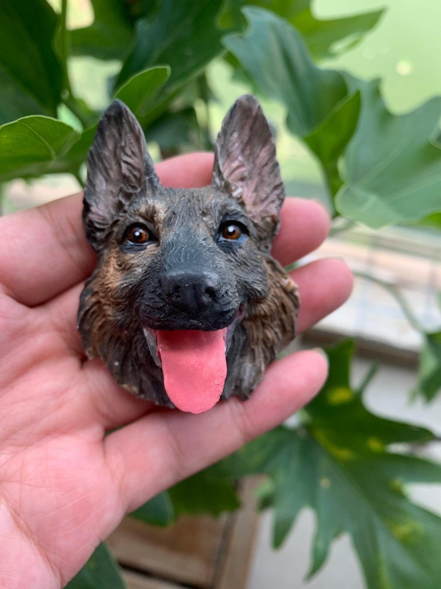 German Shepherd Portrait Car AC Vent Clip Plaster Diffuser