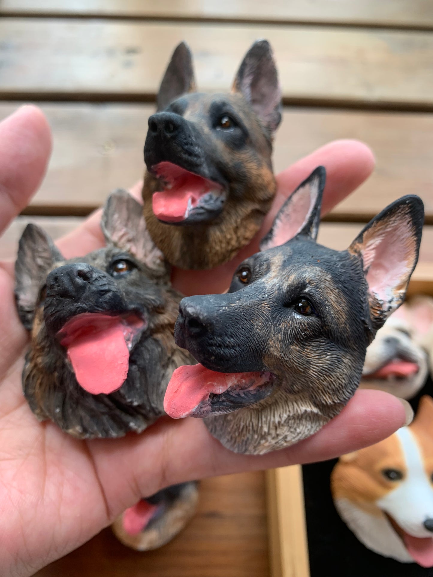 German Shepherd Portrait Car AC Vent Clip Plaster Diffuser