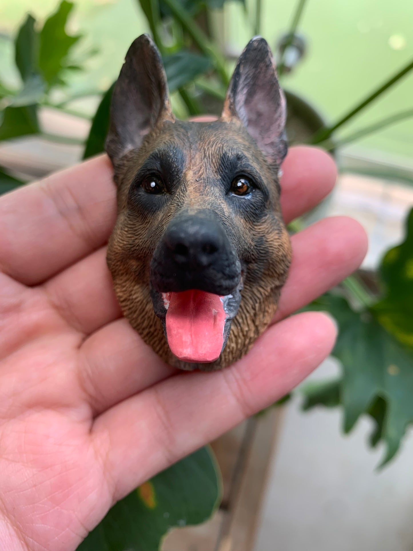 German Shepherd Portrait Car AC Vent Clip Plaster Diffuser