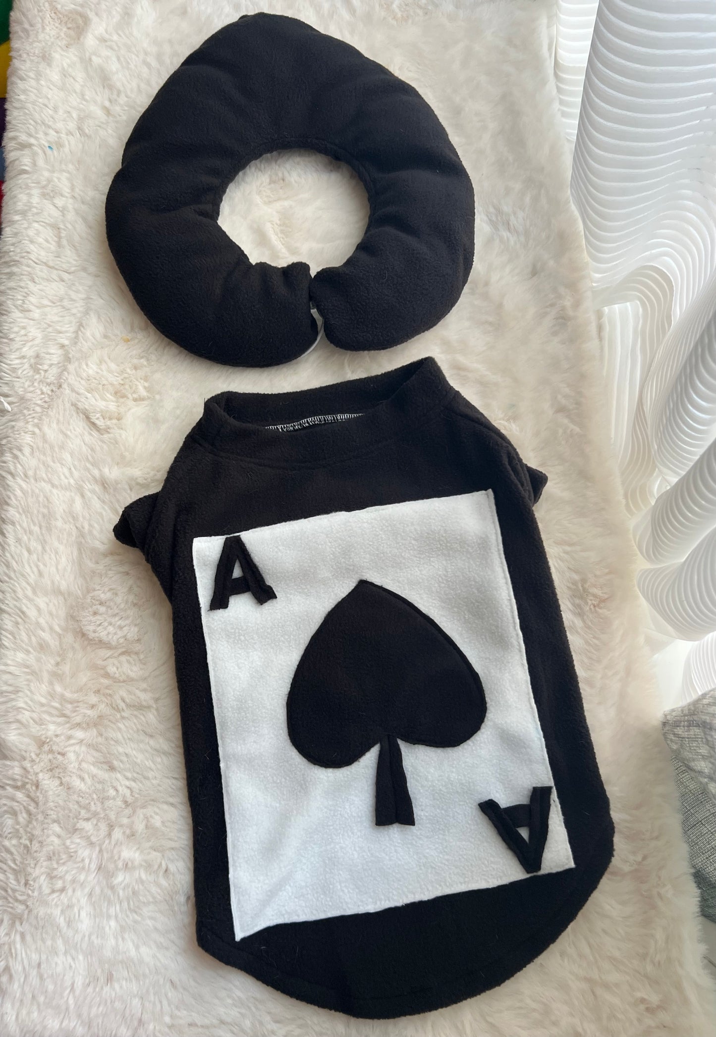 Poker Card Ace of Spades Pup Pet Cat Dog Halloween Costume