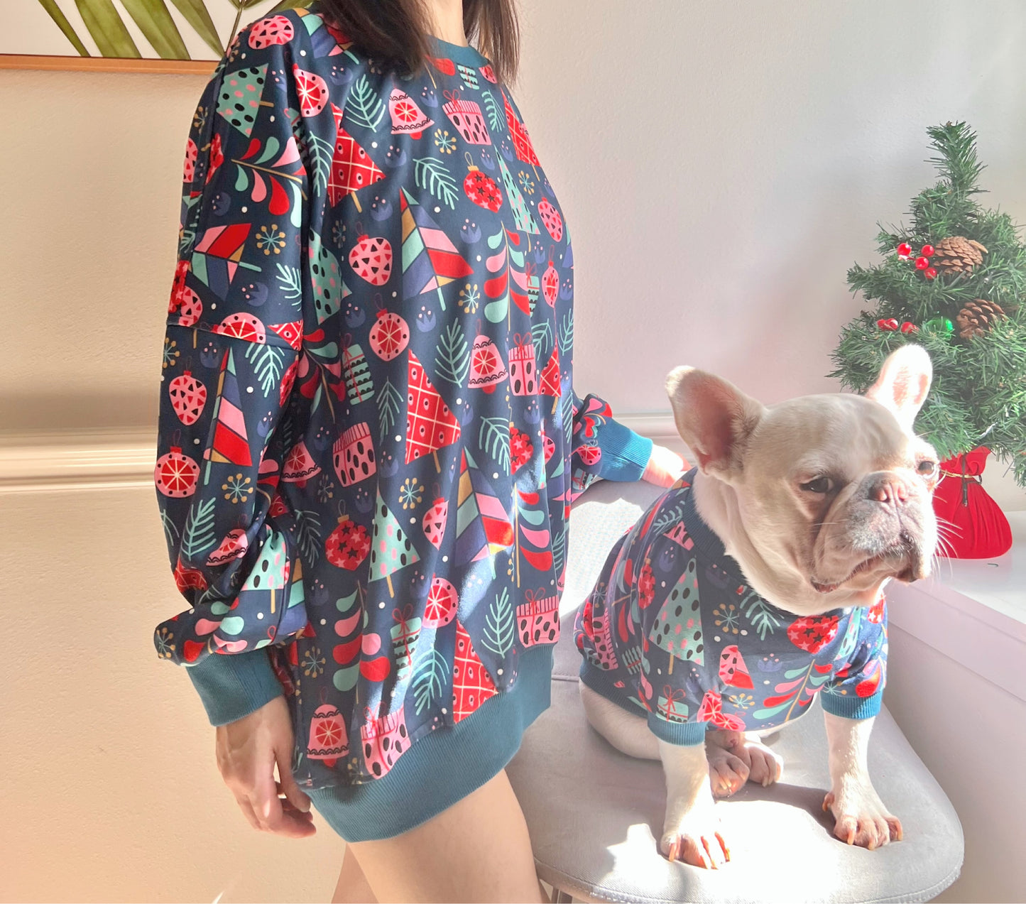 Winter Holidays Jingle Bells Owner and Pet Family Matching Sweater