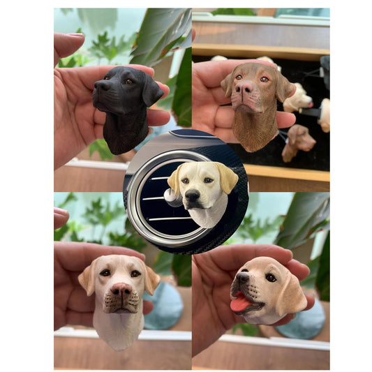 Labrador Retriever Portrait Car AC Vent Clip Plaster Diffuser