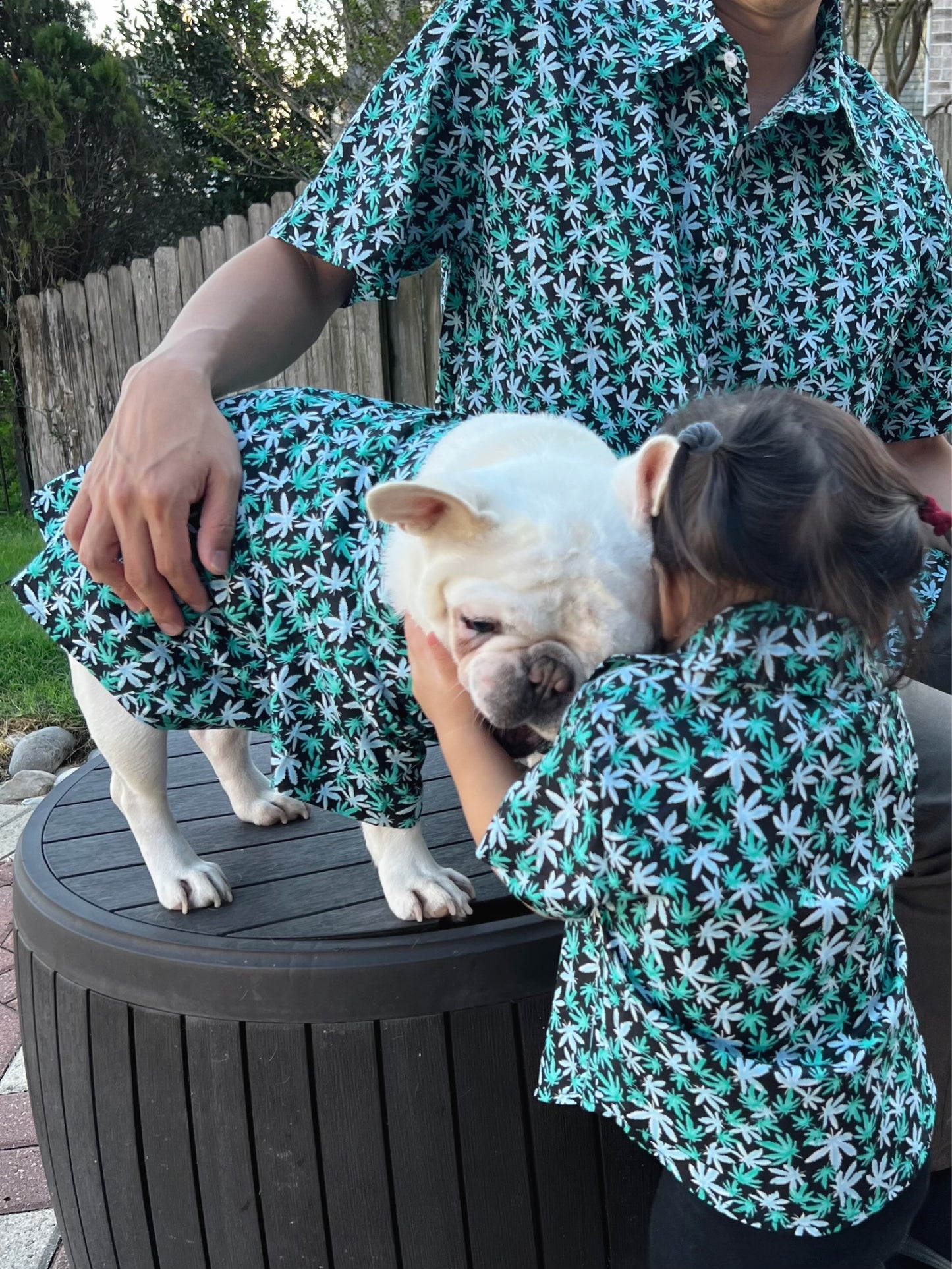 Marijuana 420 Weed Cannabis Owner and Pet Matching Button Shirt / Bandana