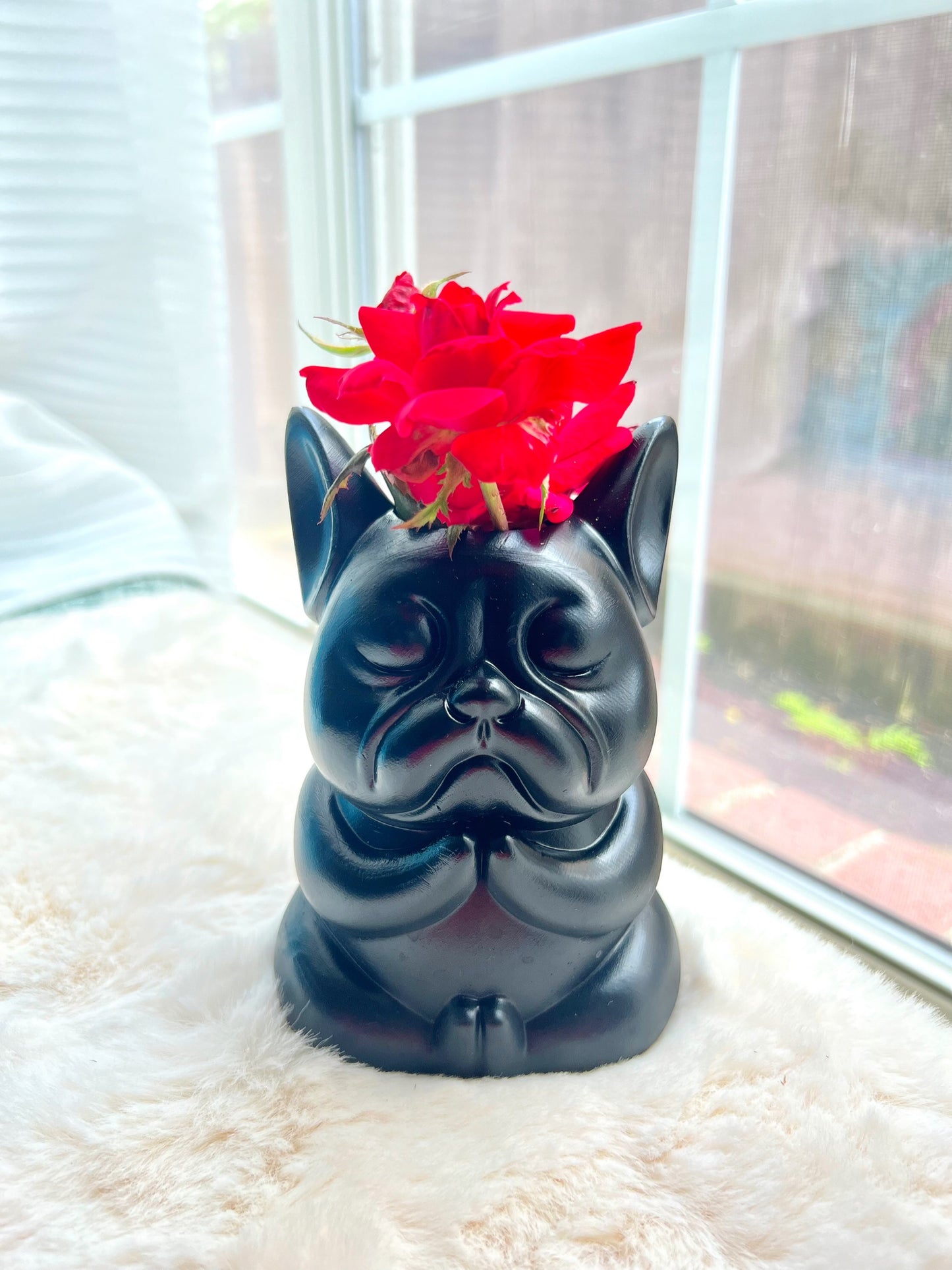 French Bulldog Vase Plant Flower Succulent Pot/ Pencil Holder