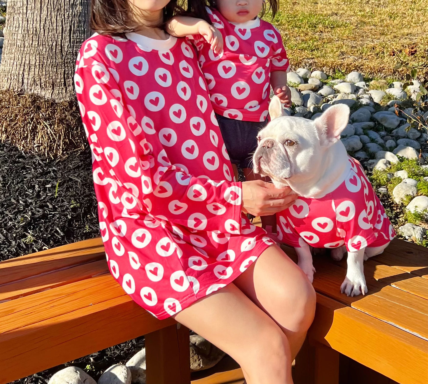 Valentine Heart Print Owner and Pet Matching Set