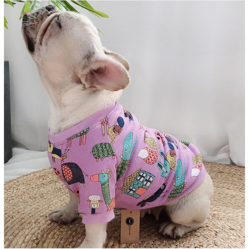 Matching Pet Owner Set, Pets Cat Dog Parent Long Sleeve Sweatshirt Fleece Animal Drawing Print Fits Small to Medium Pet Dog Cat
