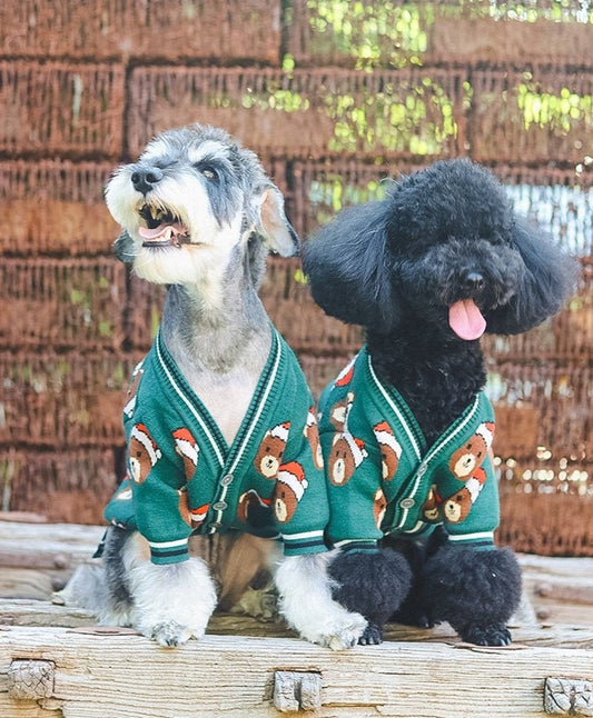 Christmas Bear Holiday Knitted Cardigan