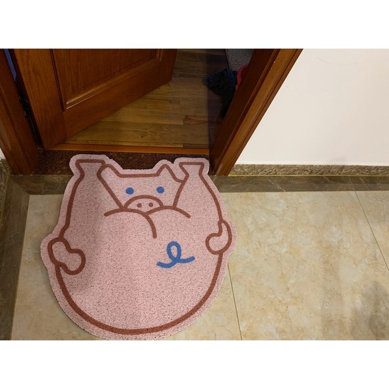 Yoga Pig Piggy Butt Ass Door Mat