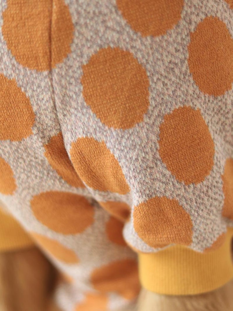 Orange Polka Dot Sweater for Big Dog