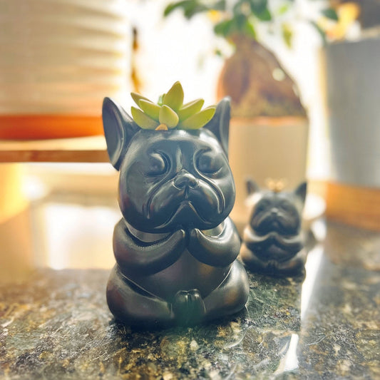 French Bulldog Vase Plant Flower Succulent Pot/ Pencil Holder